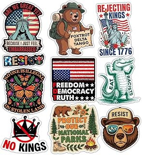 (10pcs-3in) Resist FDT Stickers 8647 Protect National Parks Pro Immigration Sticker Vinyl Decal Human Rights Social Justice Decal Funny Political Gifts Decorations Cars Water Bottles Laptop