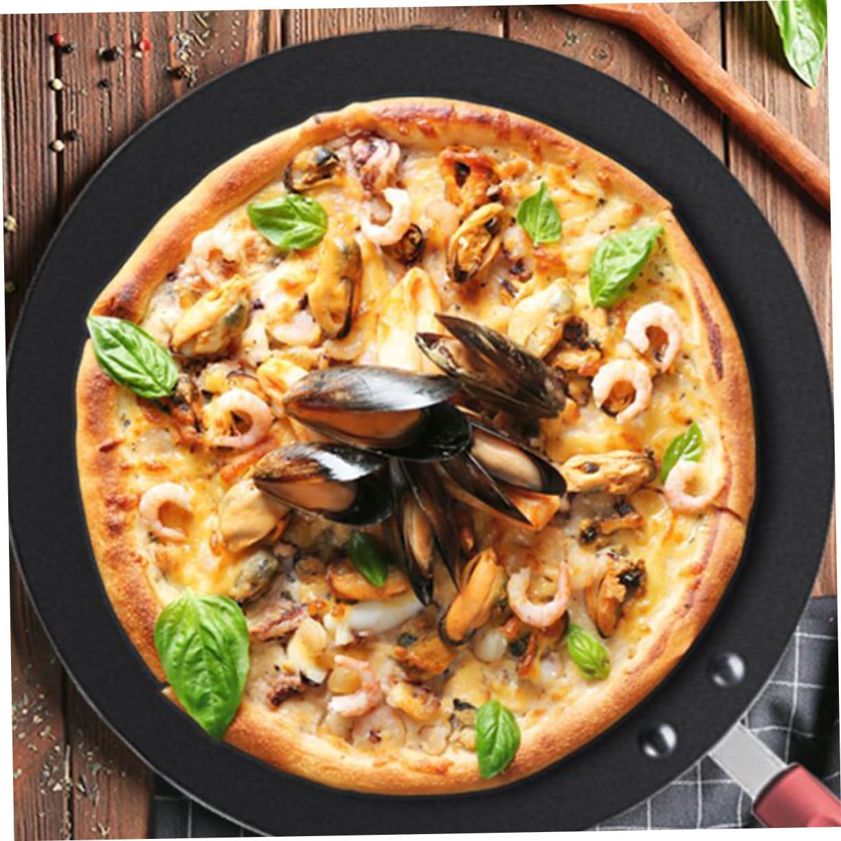 STOBAZA Non Stick Omelette Pan for Pizza and Pancakes Versatile Kitchen Frying Pan for Home Cooking and Heat Resistant for Outdoor Activities Finish