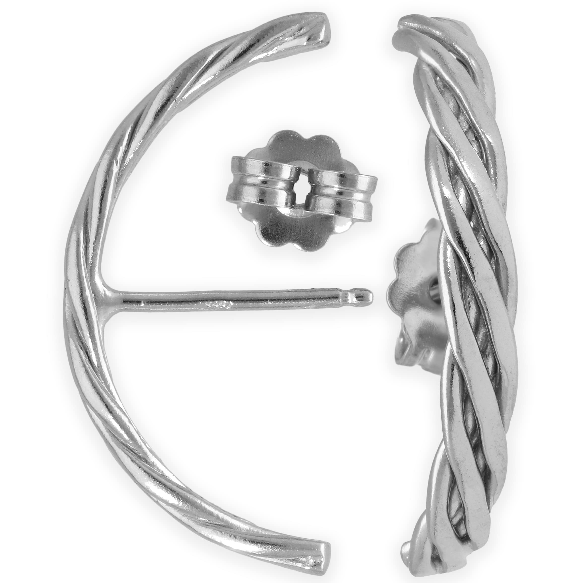 Handmade geschenk für ihn Sterling silber ohrstecker für Männer ohrring Männer huggie ohrsteckerschwarzer ohrring goth schmuck Männer schmuck gotischer ohrring ohrstulpe