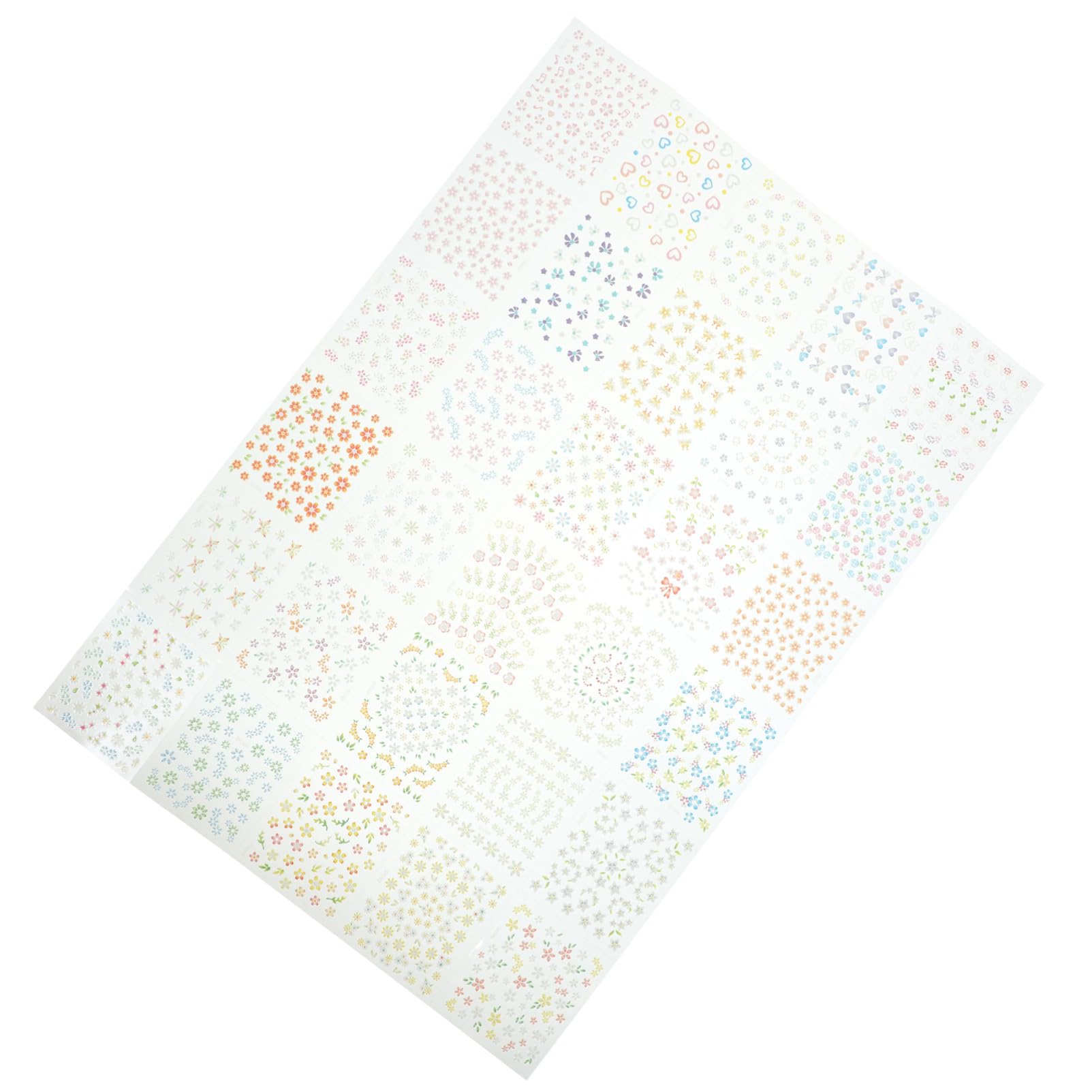 BESTYASH 5 Set Set Adesivo Per Manicure Arte Adesivi Per Unghie Fiori Linguette Adesive Per Unghie Uv Decalcomanie Per Unghie Di Fiori Adesivi Per Unghie Floreali 30 Fogli*5