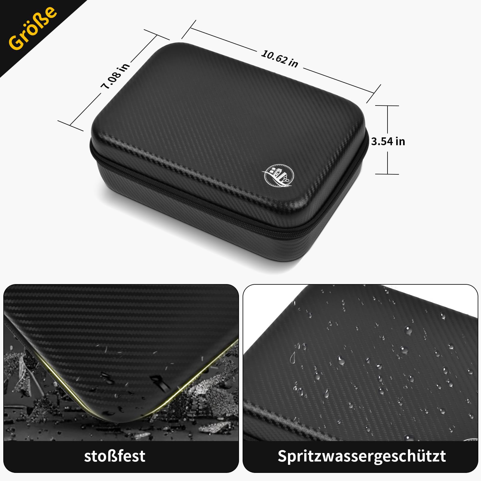 Boobowl Sac Accessoire Tondeuse pour Clipper et Accessoires, Boîte de Tonte pour Homme, Support de Rangement Portable pour Tondeuse à Cheveux, Kit de Protection et Toilettage (Seulement la Boîte