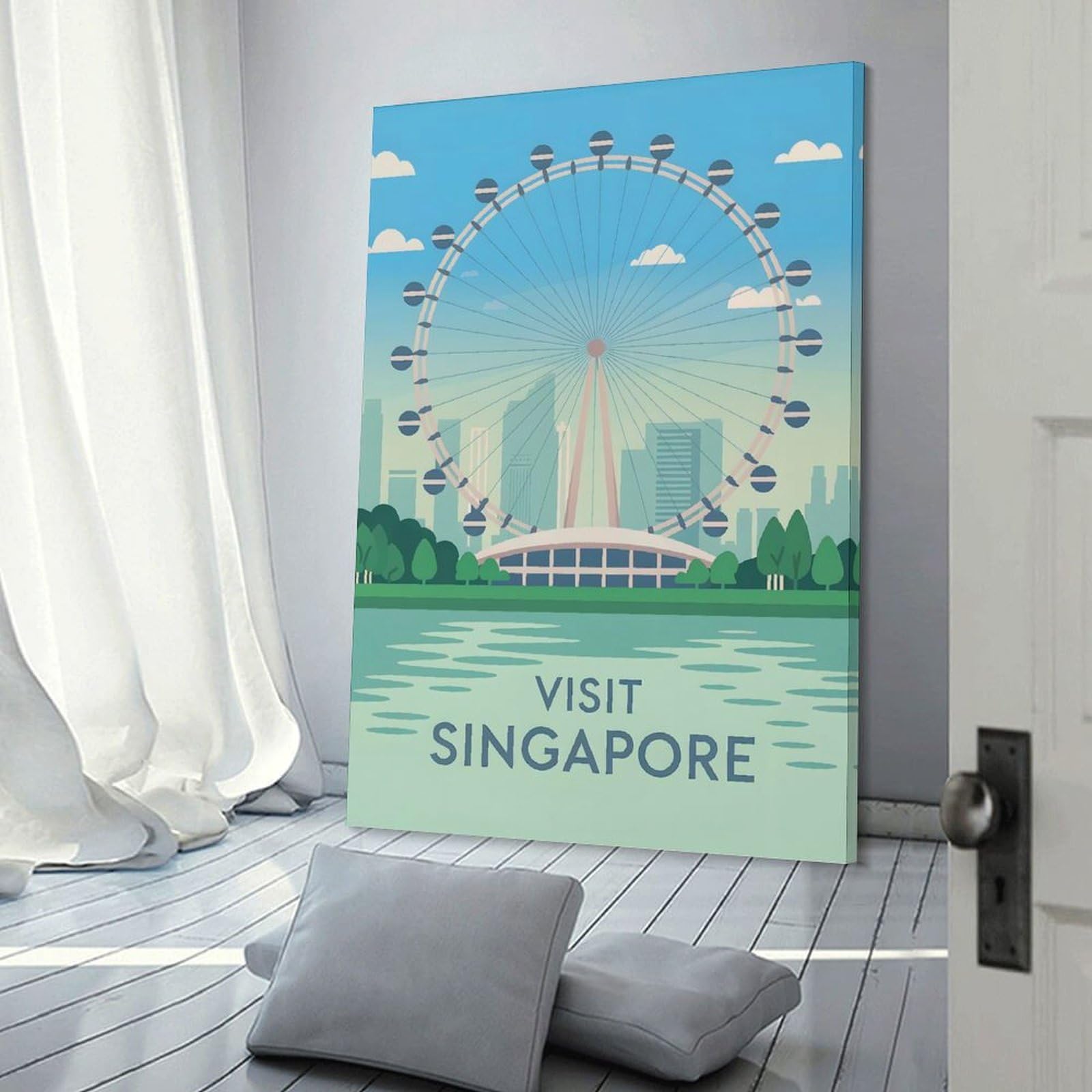 Junmoney Singapore Flyer Travel (2) Wall Picture Print 24x36inch(60x90cm), for Hallway, Lounge Or Guest Room, Gift Idea for Housewarming And Birthdays