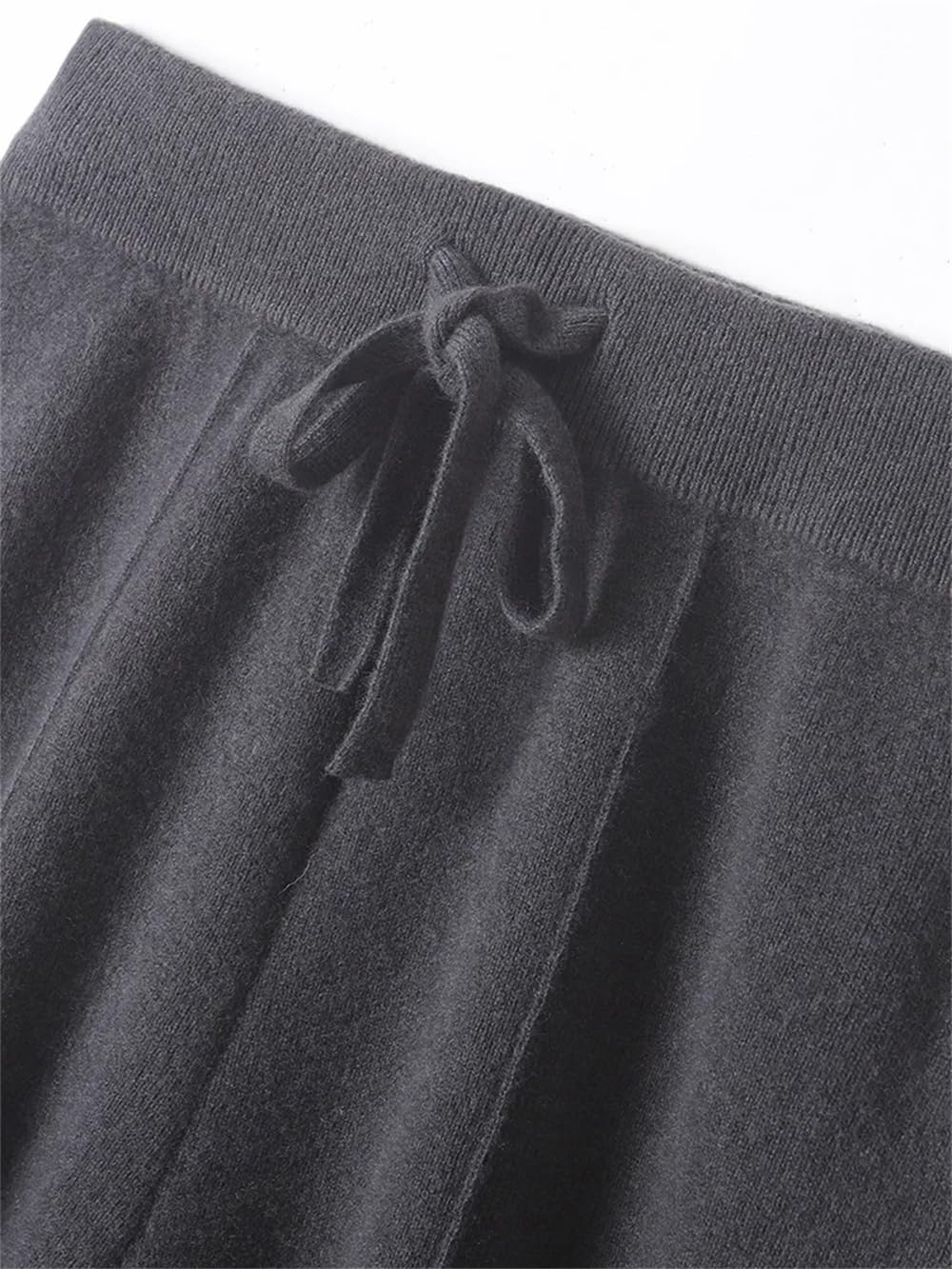 Hndudnff Pantaloni da donna in lana merino con elastico in vita pantaloni invernali casual morbidi lavorati a maglia