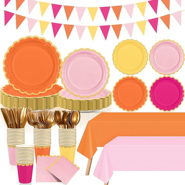 Mimorou Pink Orange Yellow Party Set