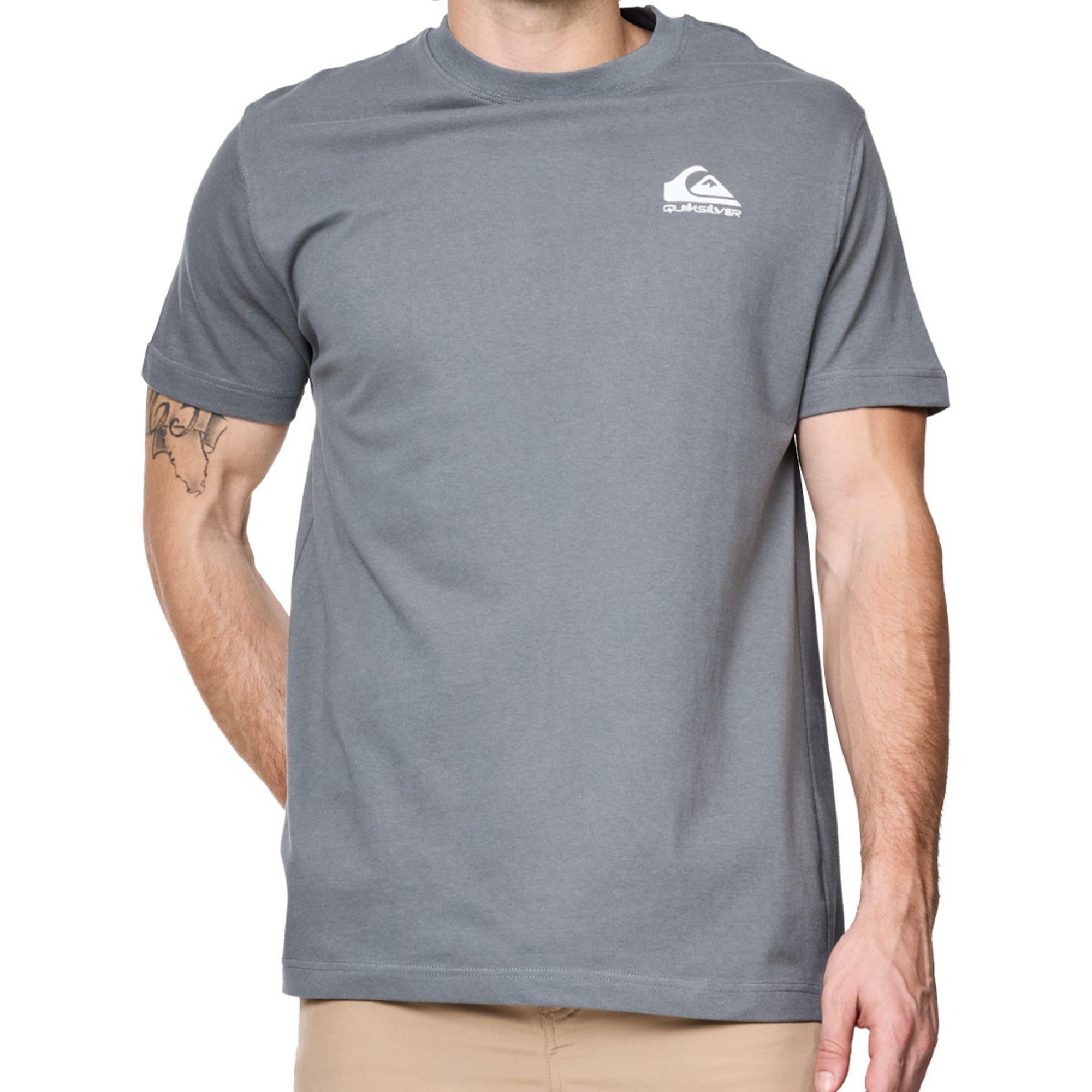 Quiksilver Big and Tall T-Shirts for Men - Mens Short Sleeve Cotton Crewneck Tee