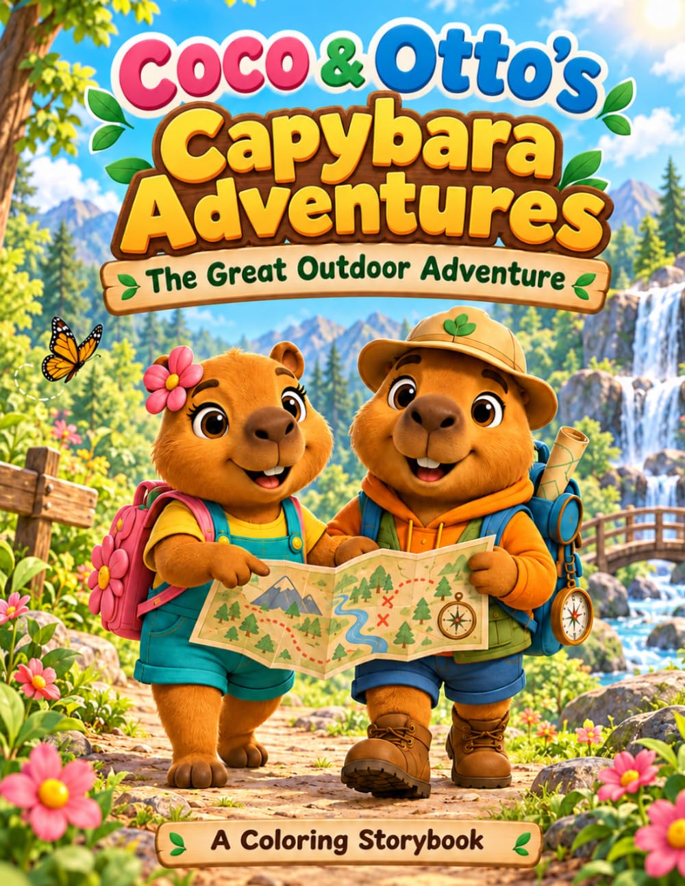 Coco & Otto’s Capybara Adventures: A Fun Coloring Book: She, Lala ...