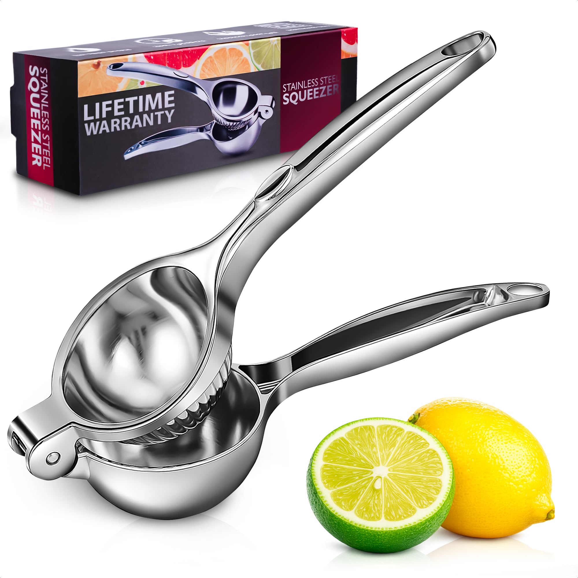 Stainless Steel Lemon Squeezer, Handheld Citrus Juicer