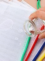 Vista 8 de Carpetas de documentos con cremallera de plástico, bolsas con bolsillos, 12 piezas, multicolor (A6)