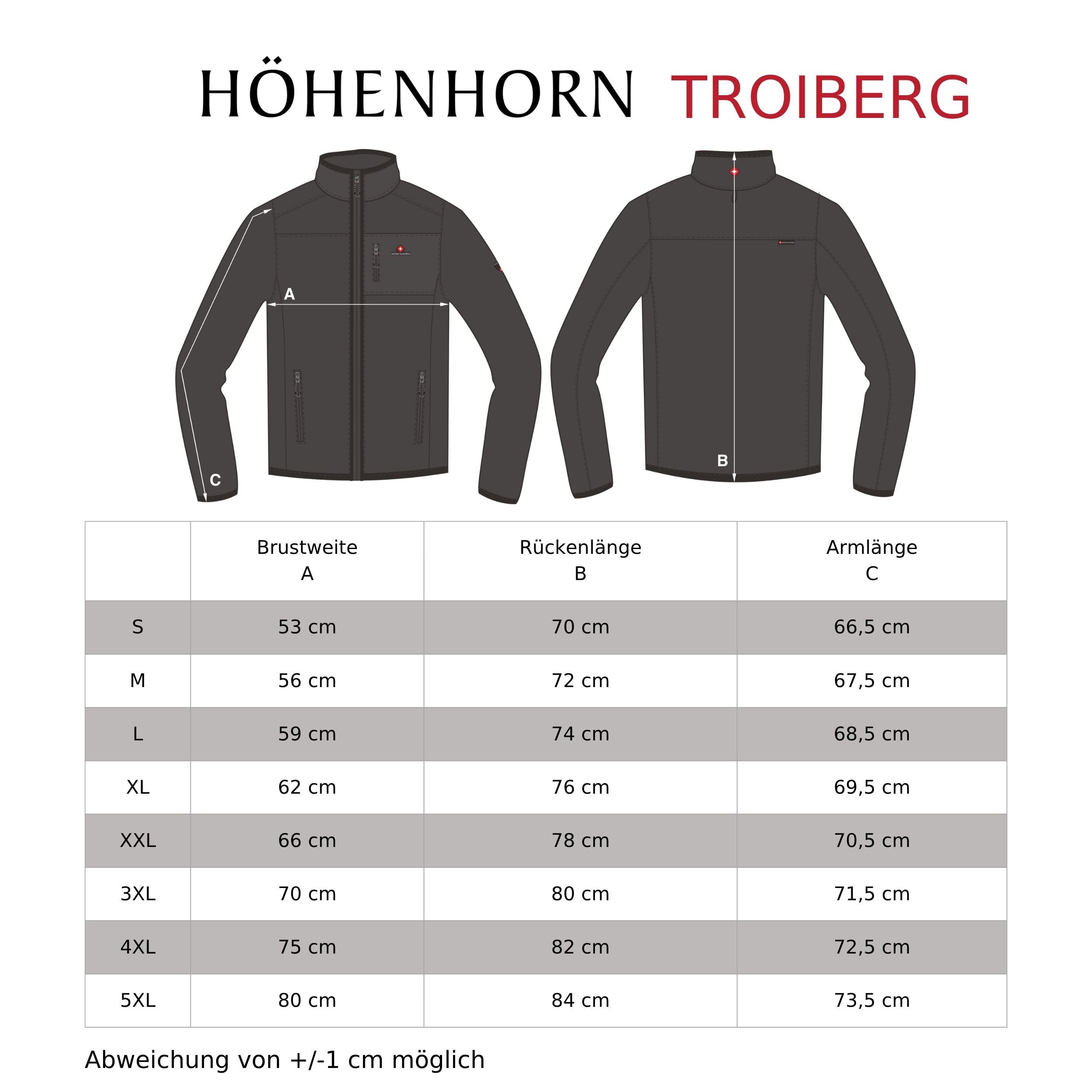Höhenhorn Troiberg Pull pour Homme avec col zippé 1/4 Bleu 3XL Bleu 3XL
