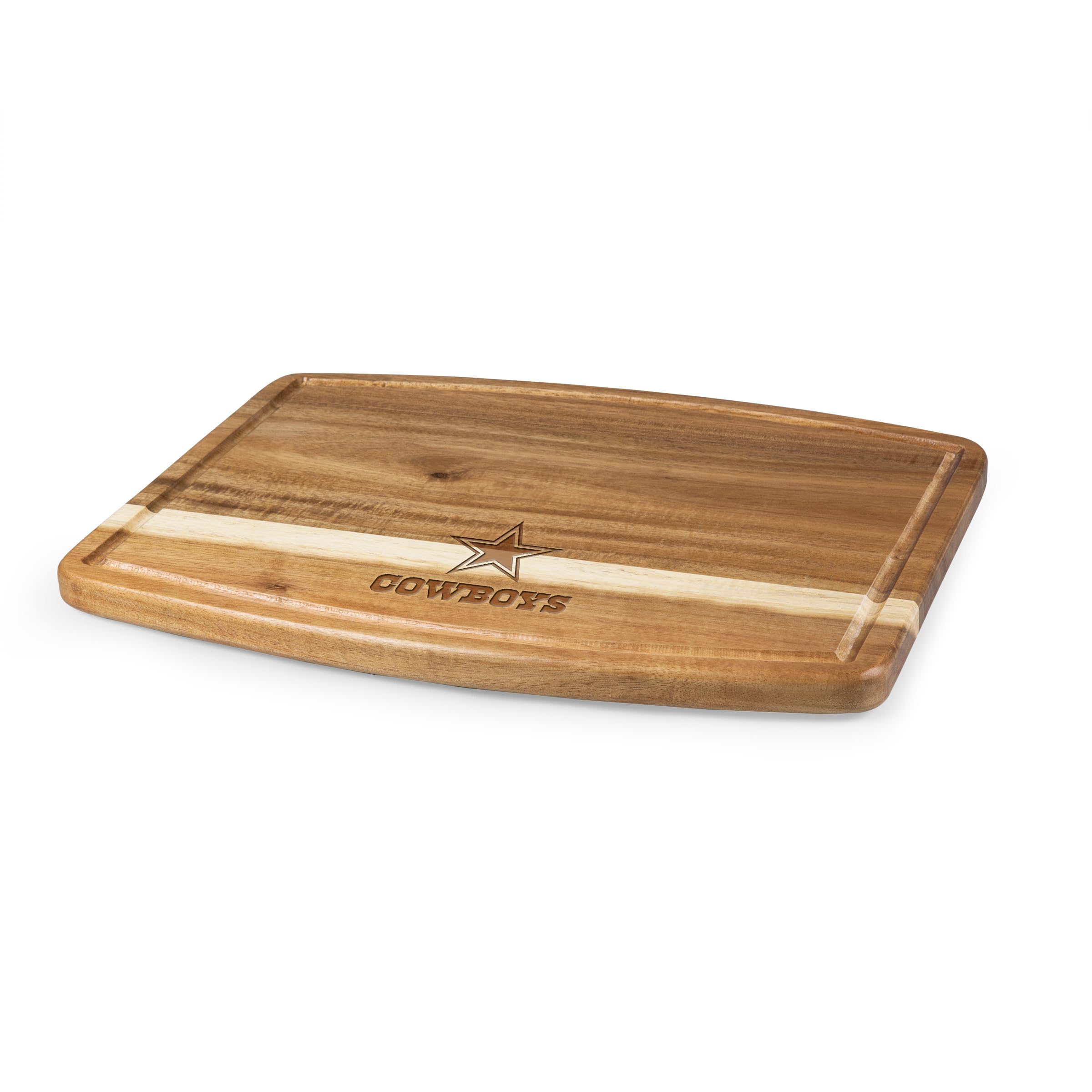 PICNIC TIME NCAA Ovale Acacia Cutting Board, Charcuterie Board Set with Juice Groove, Wood Serving Board, (Acacia Wood)