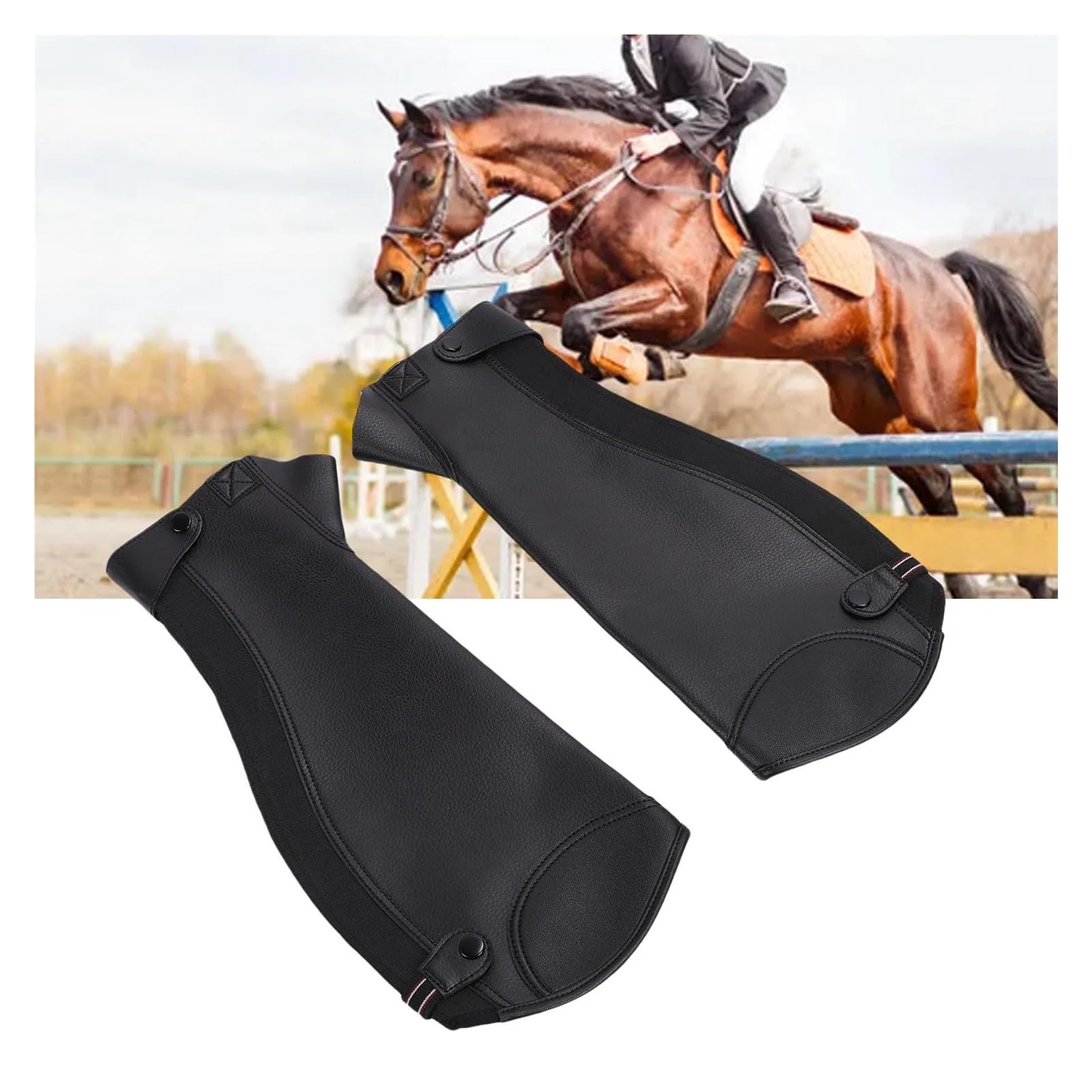 Reiten Half Chaps Halbchaps for Erwachsene, for den Reitsport, aus Mikrofaser, Beinschutz, for Reiten, for