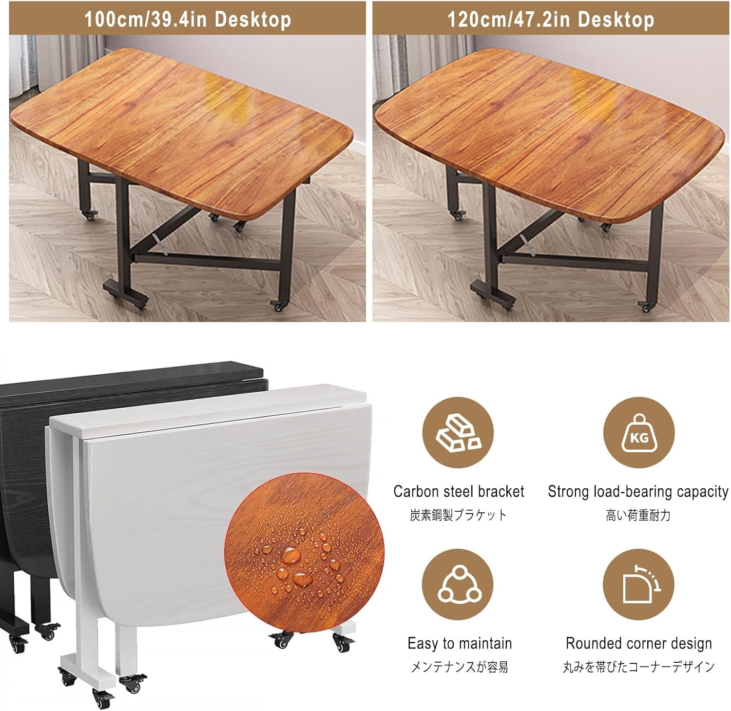 LOWYA(ロウヤ) バタフライテーブル 折りたたみダイニングテーブル