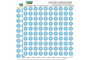 1/2" Opaque Black Karate Martial Arts Stick Planner Calendar Scrapbooking Crafting Stickers