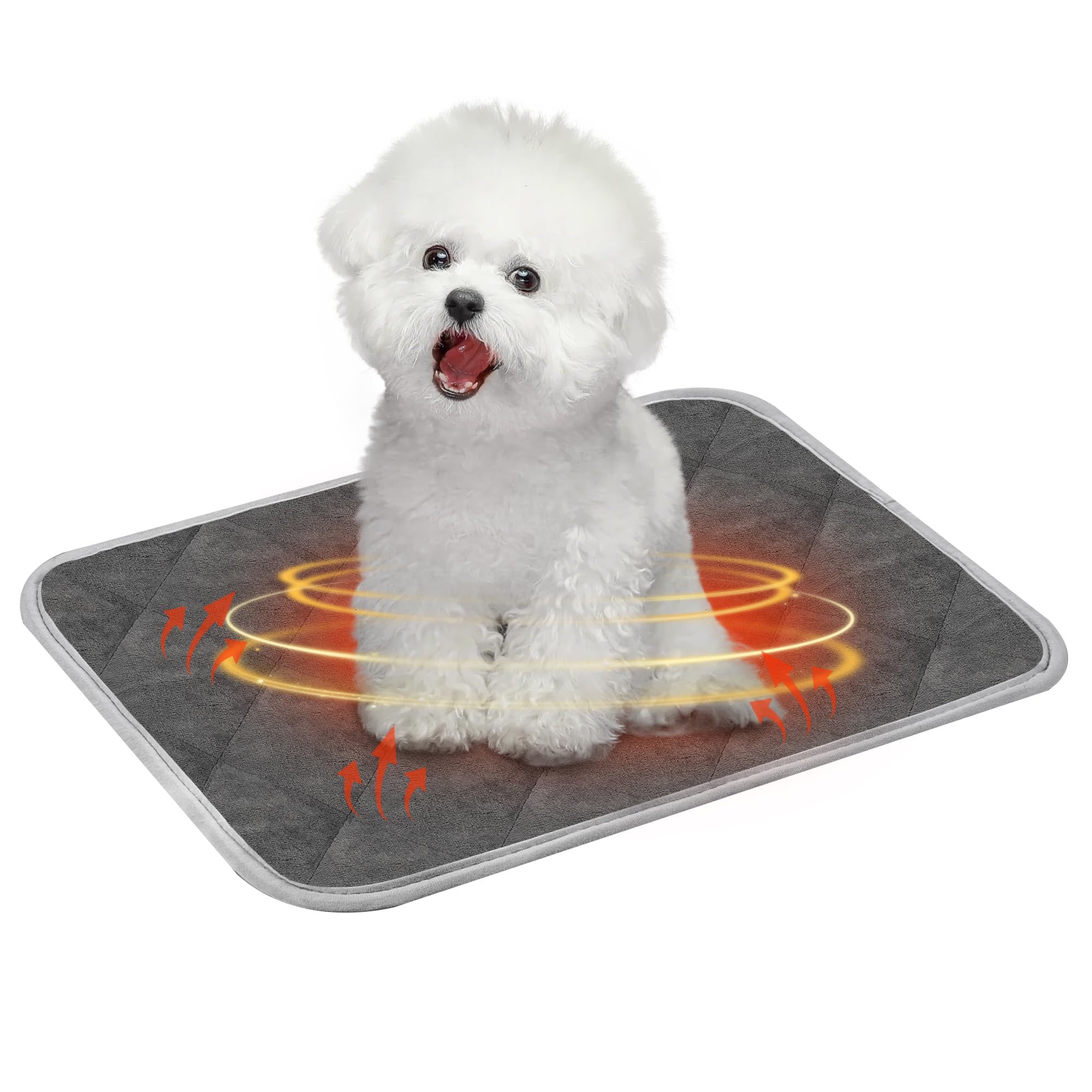 Chumix Tappetino Autoriscaldante per Gatti e Cani, Coperta Riscaldante Domestici Animali, Eco-Friendly Antiscivolo, Coperta Termica lavabile Antiscivolo Cane (M 45X60 cm)