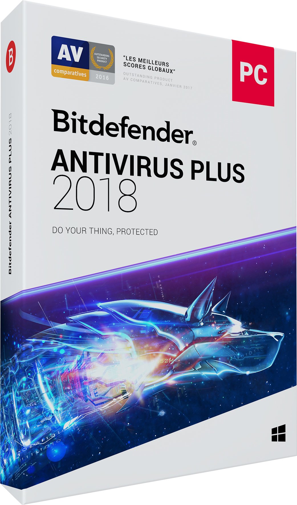 Bitdefender Antivirus Plus 2018 | 1 PC | 1 an | Disc