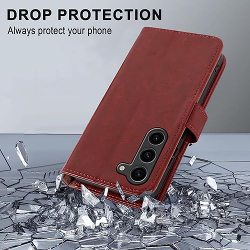 Miniatura 7 de MONASAY Funda tipo cartera para Galaxy S23+Plus 5G, bloqueo RFID Funda de piel con tapa para teléfono celular con tarjetero de crédito para Samsung