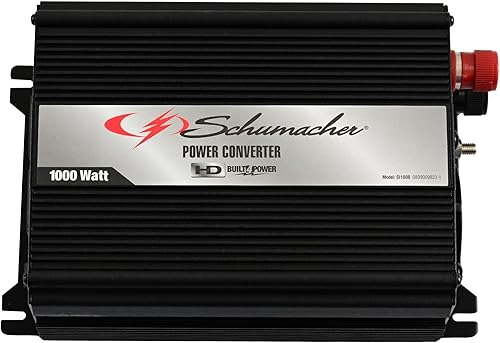 Schumacher SI1000 - Inversor de corriente CC a CA  1000 W ACUSB  para convertir la energía del vehículo a energía doméstica para camping, portón