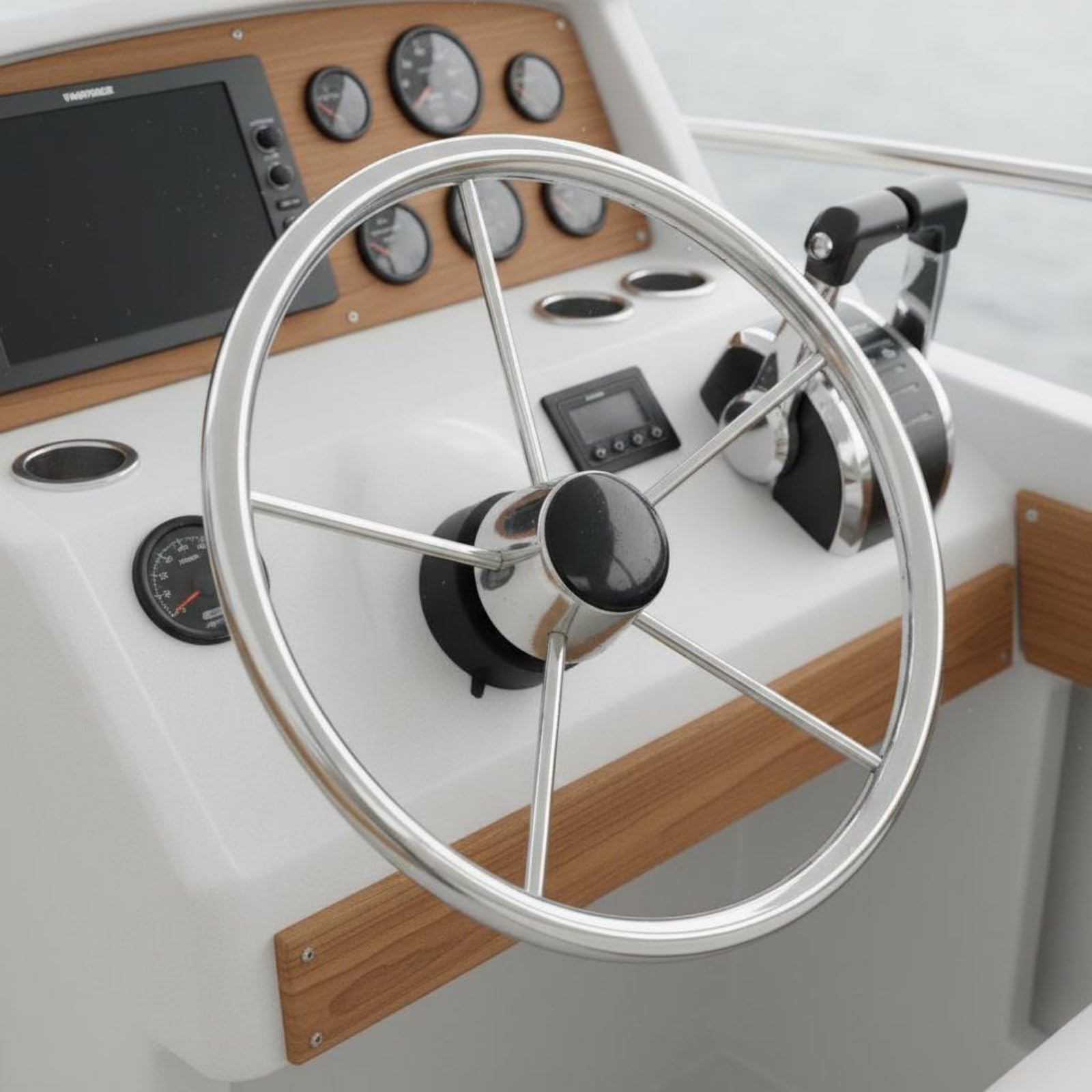 predolo Volante Marino in Acciaio Lucidato Resistente Alla Corrosione Volante in Acciaio 5 Razze per Proprietari di Yacht, Barca