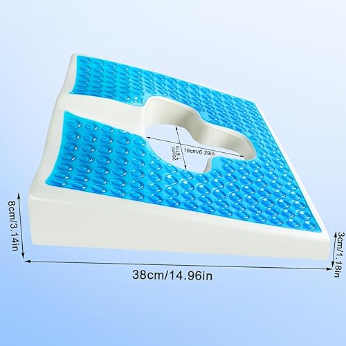 Miniatura 2 de Cojines para úlceras de cama para glúteos, cojín antiescaras y respira libremente fibra en forma de T, diseño triangular de pendiente para ancianos,