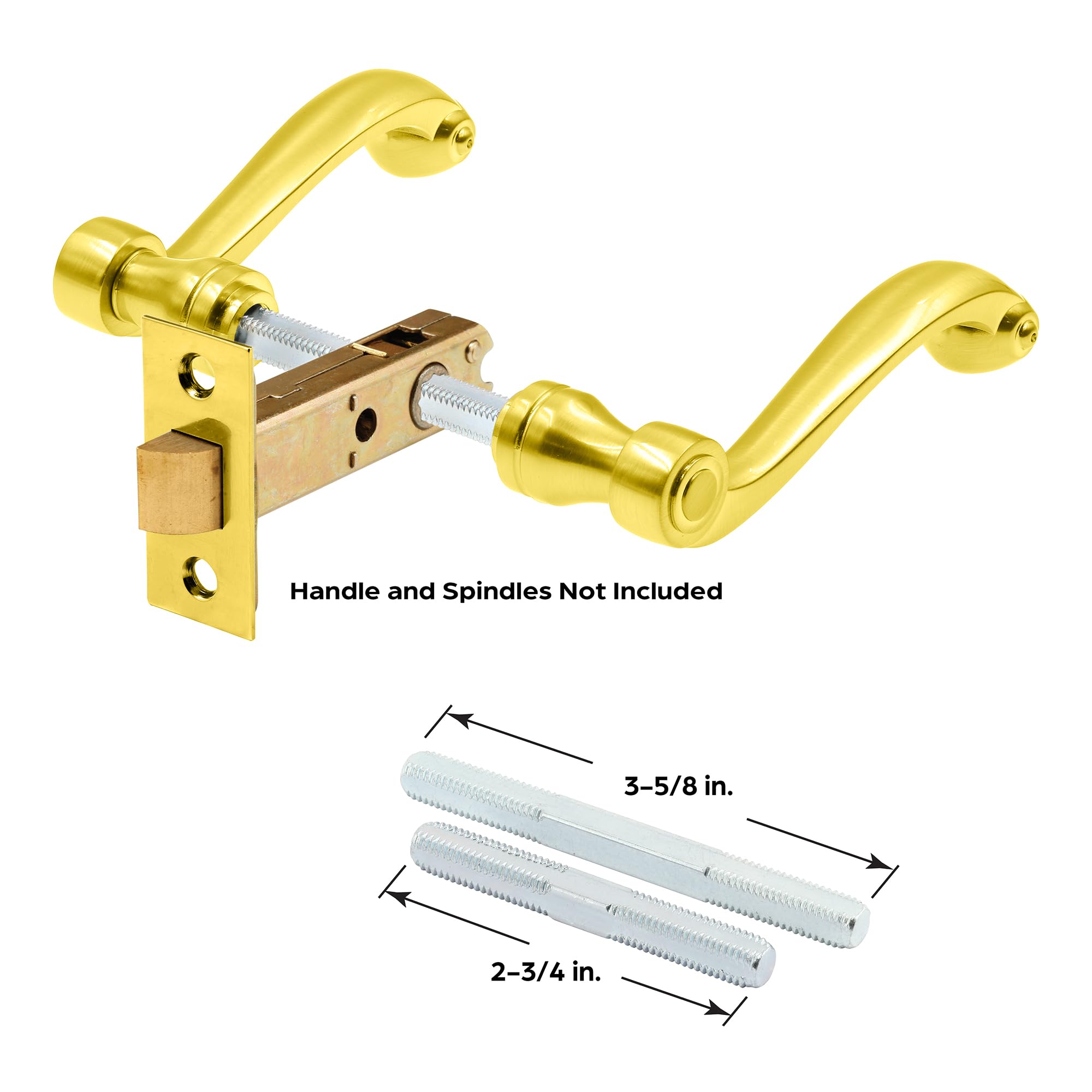 Prime-Line E 2281 Passage Door Latch, 9/32 In. and 1/4 In. Square