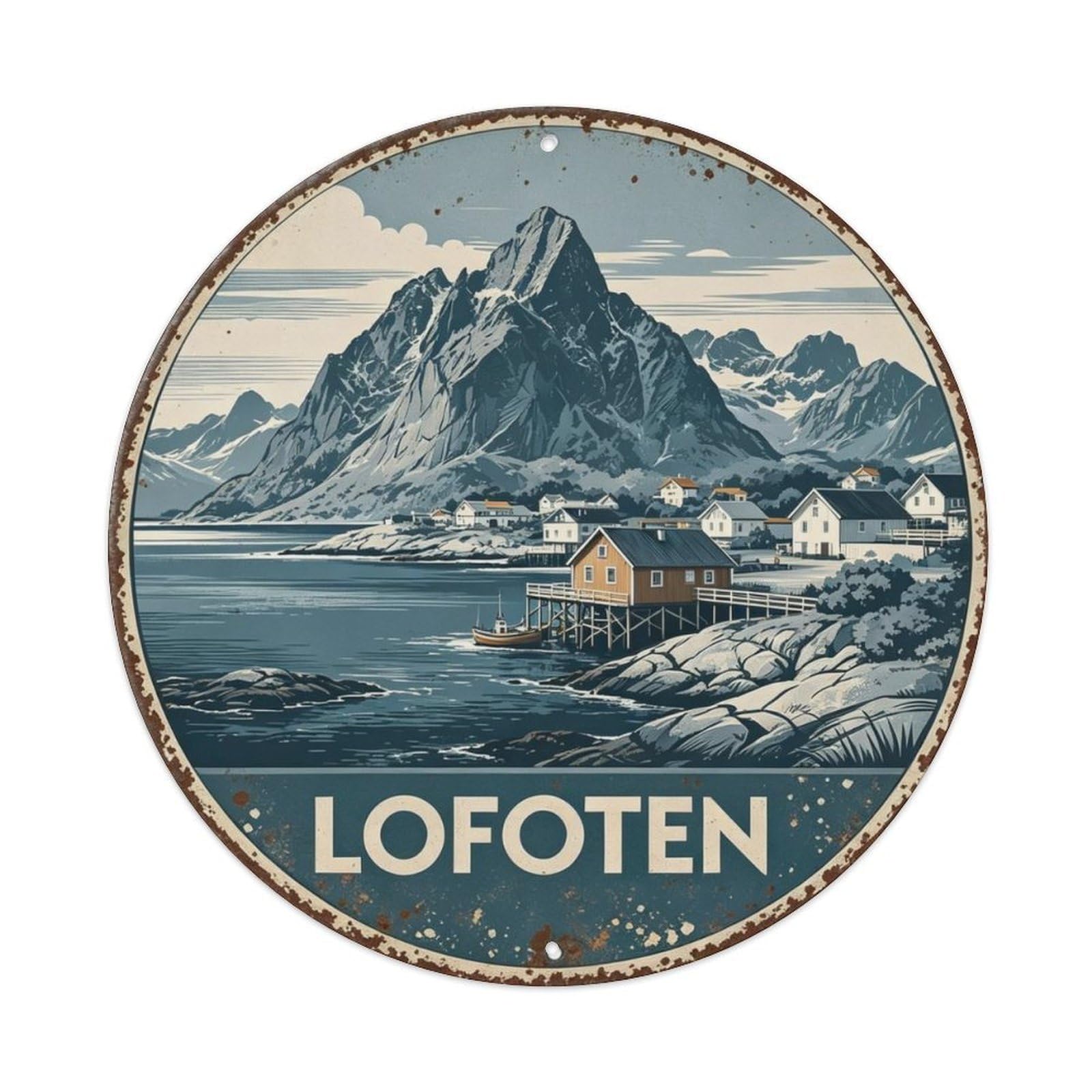Lofoten Islands Metal Tin Sign Plaque