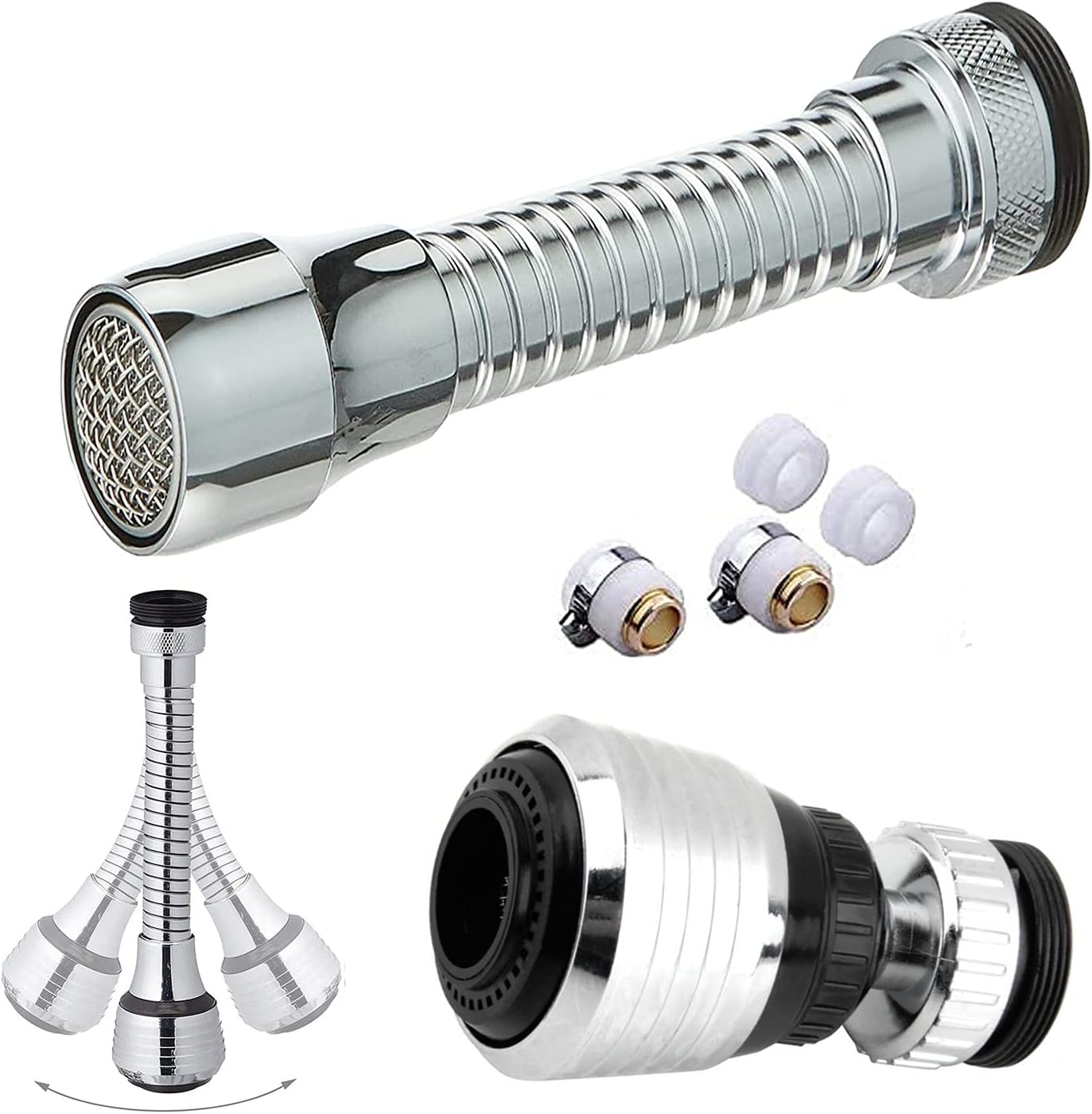 Wasserhahn Verlängerung Schwenkbar - Für Küche & Bad Mit 2 Strahlarten