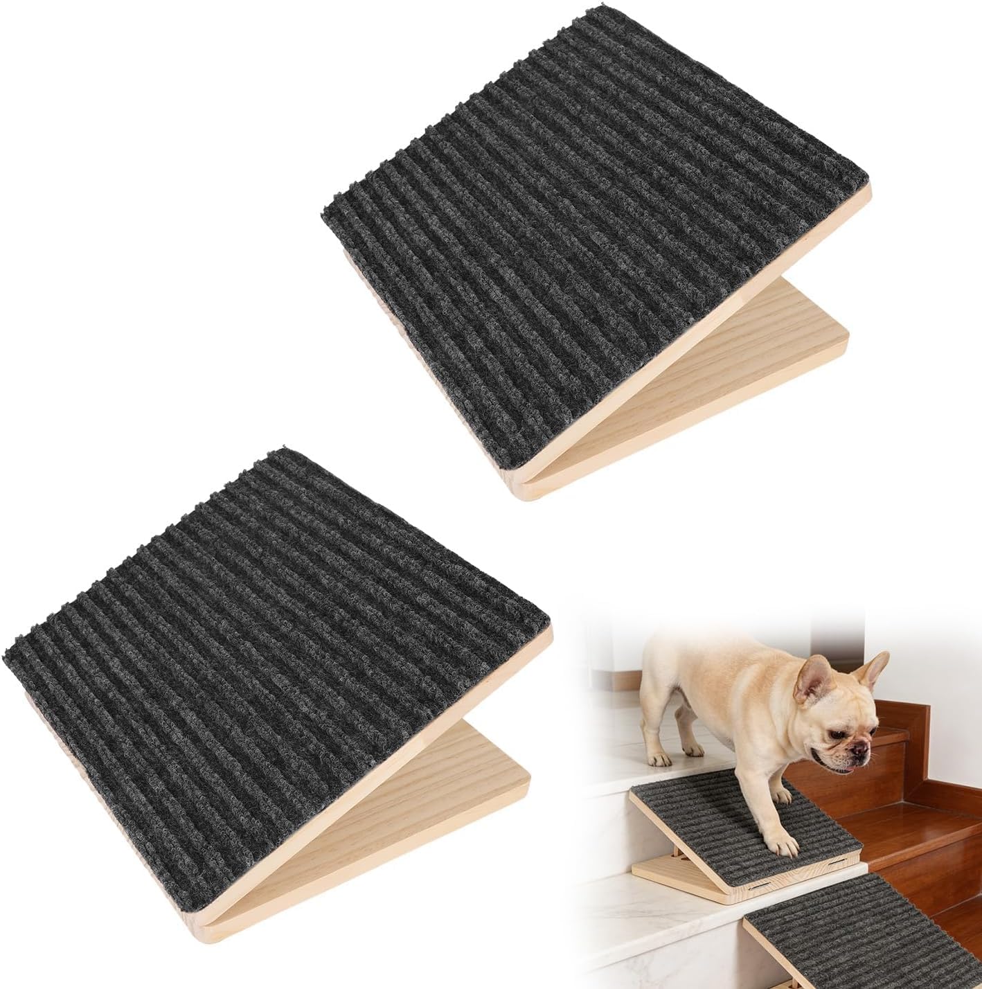 Rampa ajustable para perros pequeños plegable y portátil para sofá