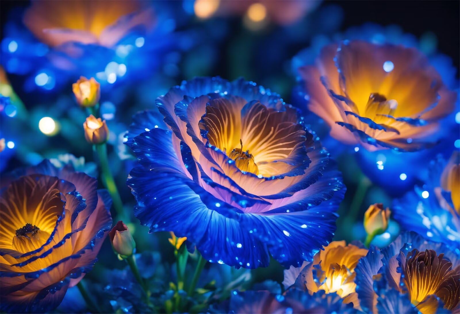 Puzzle 5000 Pezzi per Adulti,Puzzles Artistico,Fiori fluorescenti puzzle Fai da te Intrattenimento Creativo, puzzles Classico Regali per la casa
