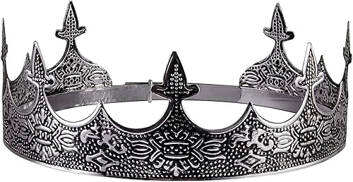 CROWN GUIDE Corona de rey para hombres, boda medieval, accesorios de corona real para niño