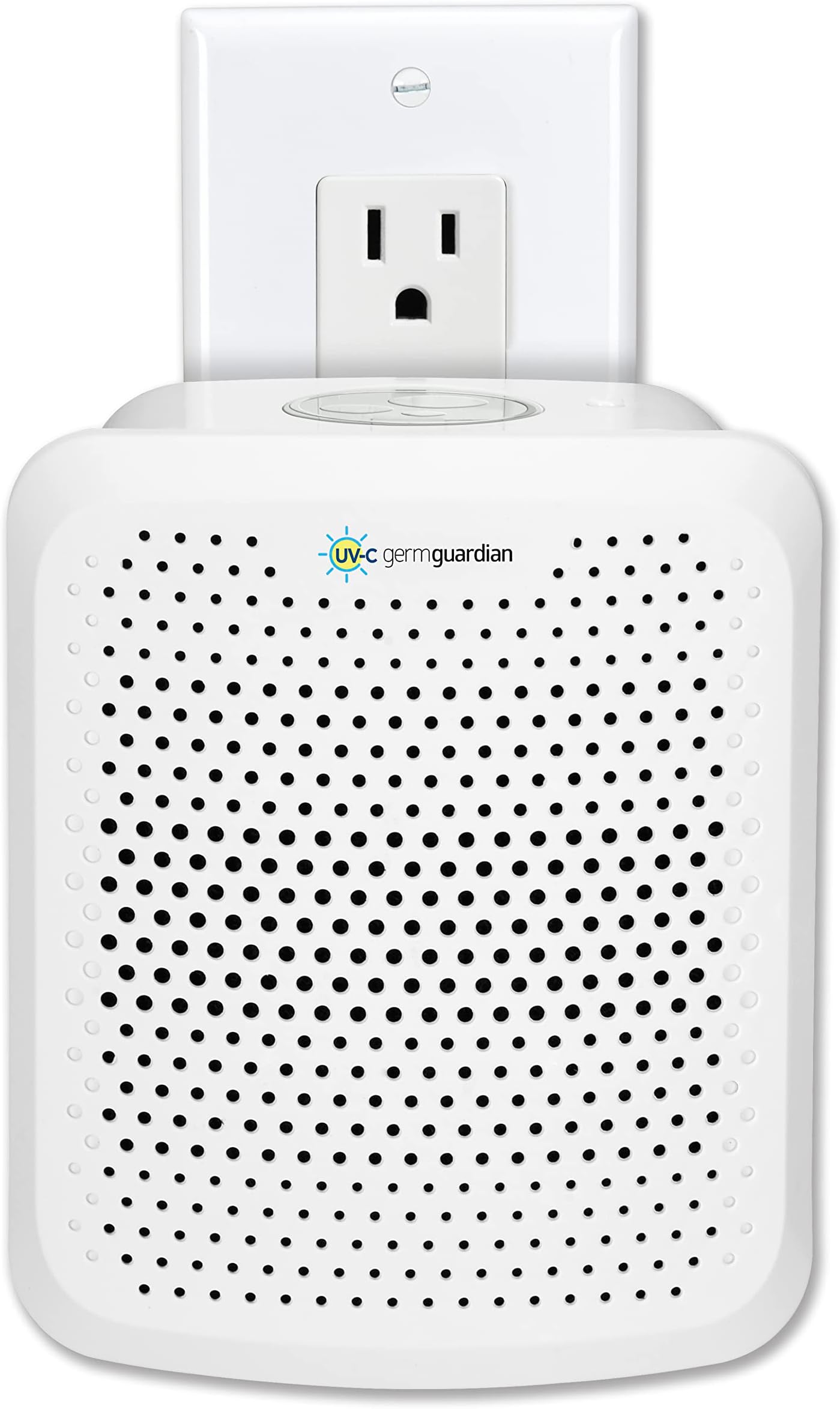 AC225W Pluggable Air Purifier with UV-C Light and Nightlight, Reduces Airborne Mold and Germs, Odor-Eliminating Aromatherapy Essential Oil Pad Included, 7-in Pluggable Air Purifier, White