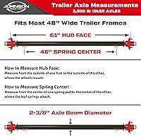 Vista 2 de Rockwell American Eje de remolque loco de 3,500 libras - Patrón de pernos de 5 x 4.5 (61 pulgadas Hubface - Centro de resorte de 46 pulgadas)