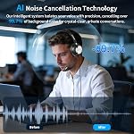 Voistek Oreillette Wired avec Bruit Cancelling Mic, Stereo Casques d'ordinateur avec 3-in-1 Type-C/USB-A/3.5mm Jack, commandes en ligne, casque de bureau filaire pour PC Équipes de zoom du centre d'appels de travail