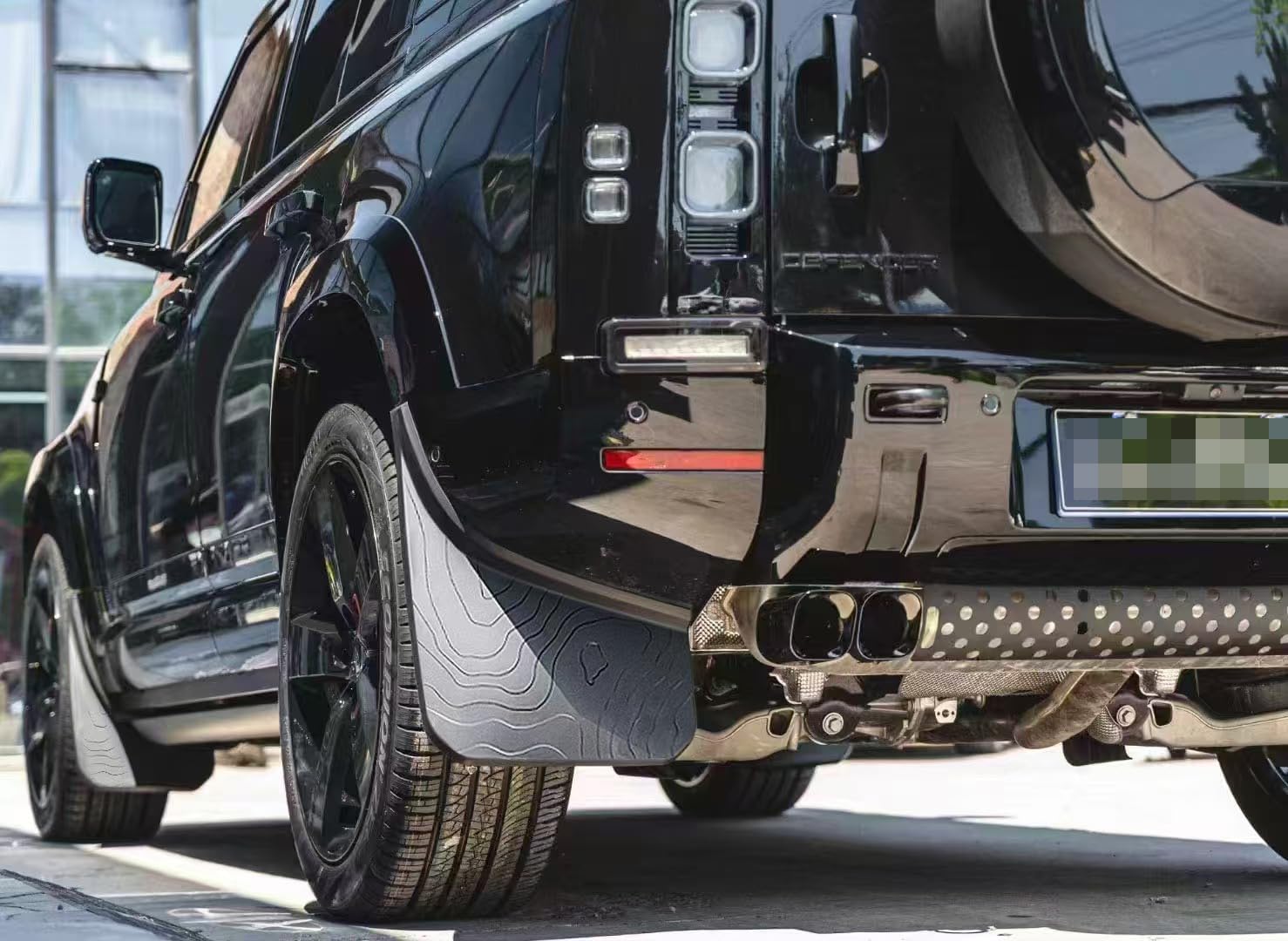 4PCS Mud Flaps Splash Guards Mudguard Mudflaps with Hardware Accessories Fits for 4 Door Land Rover Defender 90 110 130 2020-2025 (130)