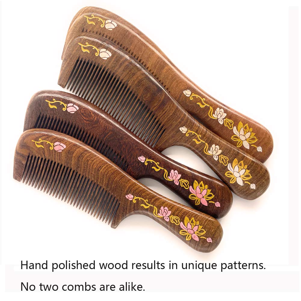 Amazon.com : Sitronugras Wooden Comb Natural Handmade Comb  display picture 2
