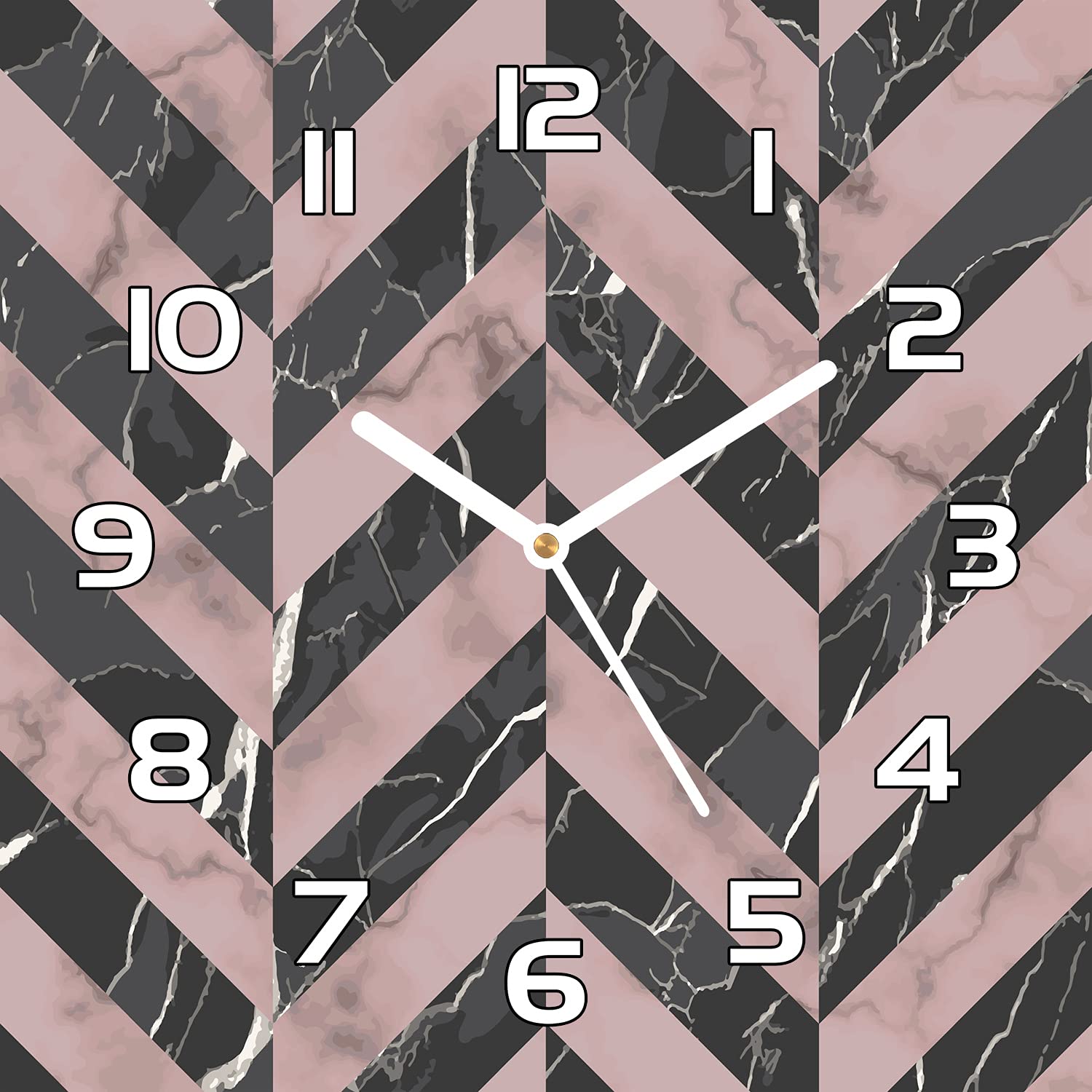 Horloge en verre aiguilles blanches pour une lisibilité parfaite et design épuré