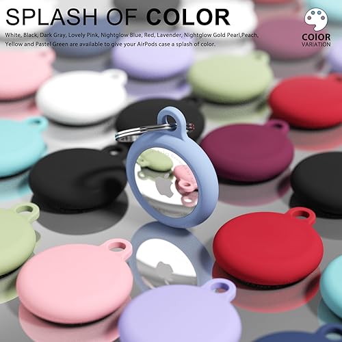 Miniatura 3 de oakxco Llavero de silicona para Airtag, soporte para Airtag con llavero, cubierta de AirTag lindos accesorios para niños, equipaje, collar de perro