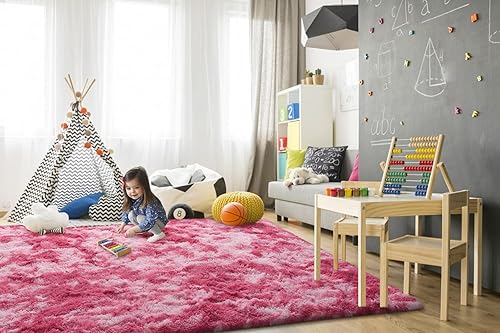 Miniatura 55 de TWINNIS Alfombras grandes de pelo largo de 4 x 6 pulgadas para sala de estar, dormitorio, teñido anudado gris oscuro, alfombras de felpa súper