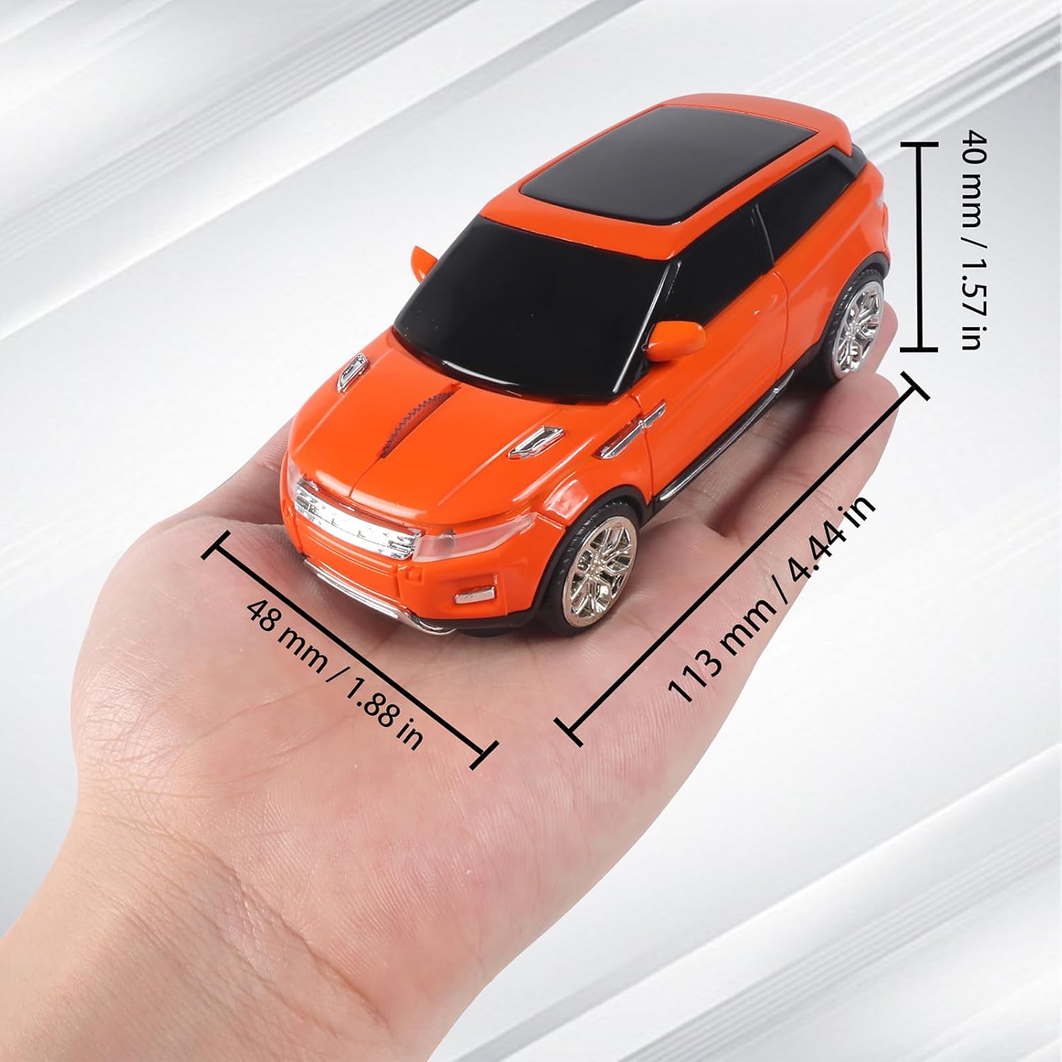 elec Space Wireless Mouse Car Computer Mouse for PC Laptop (Orange)