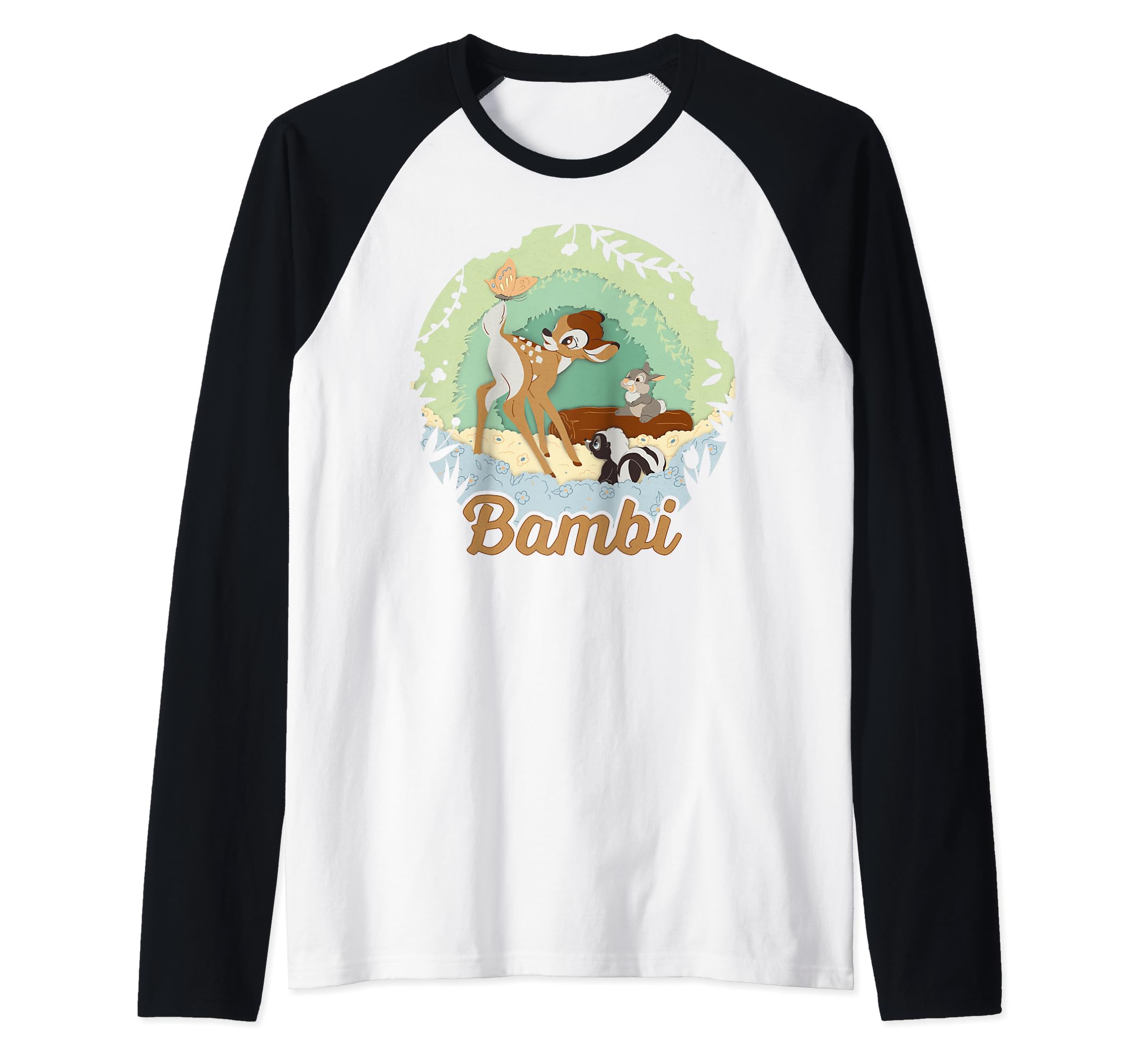 T-shirt Disney Bambi Baseball Raglan Manche Courte Vintage Imprimé