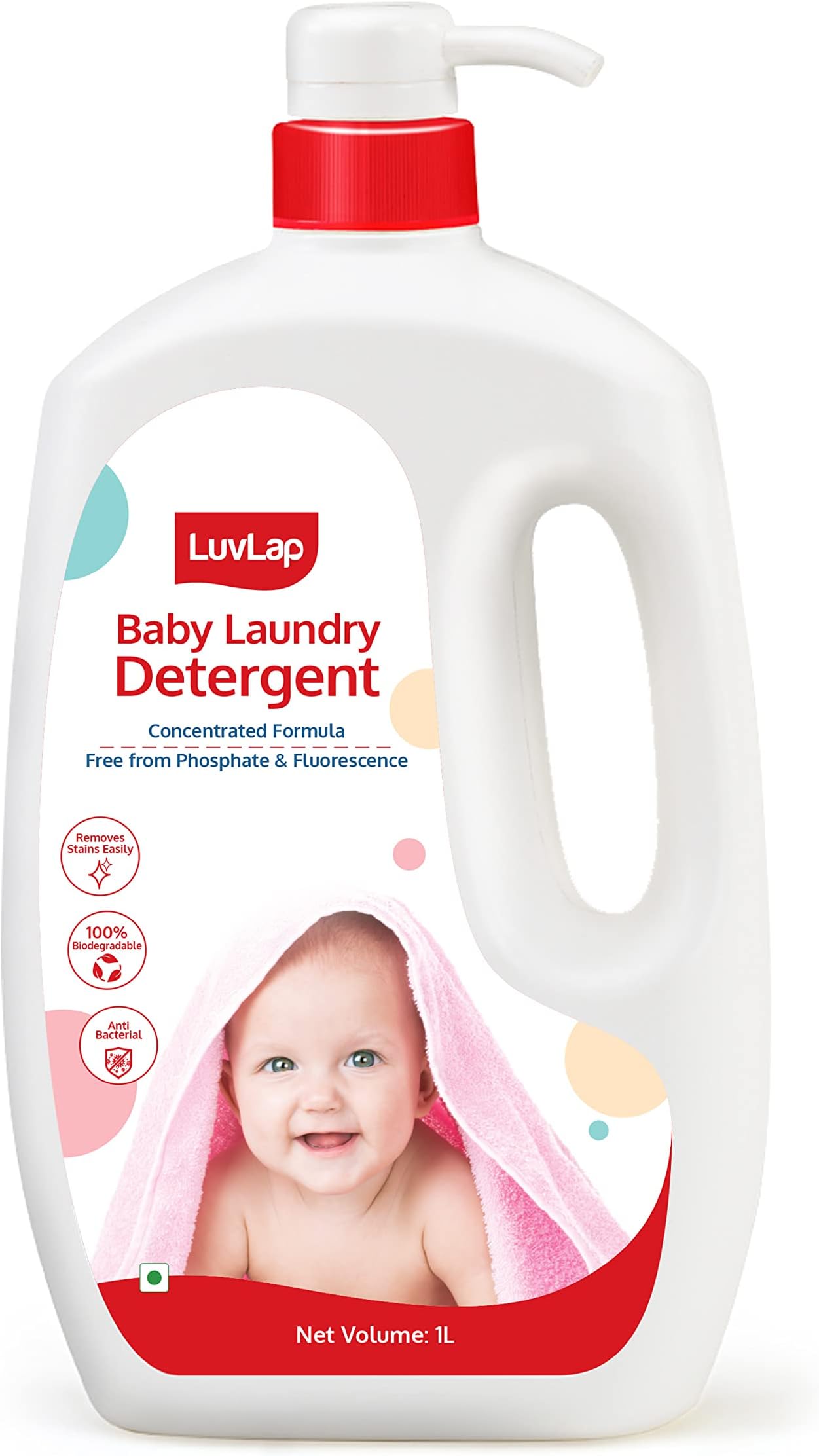 Buy LuvLap Baby Laundry Liquid Detergent, 1000ml, Concentrated Non Toxic AntiBacterial Formula