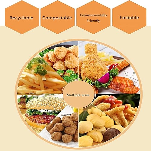 Miniatura 5 de WAYDA 100 bolsas para sándwich, bolsas de papel kraft para panadería, bolsas de papel sin blanquear para pasteles, hamburguesas, bagel, tostadas,