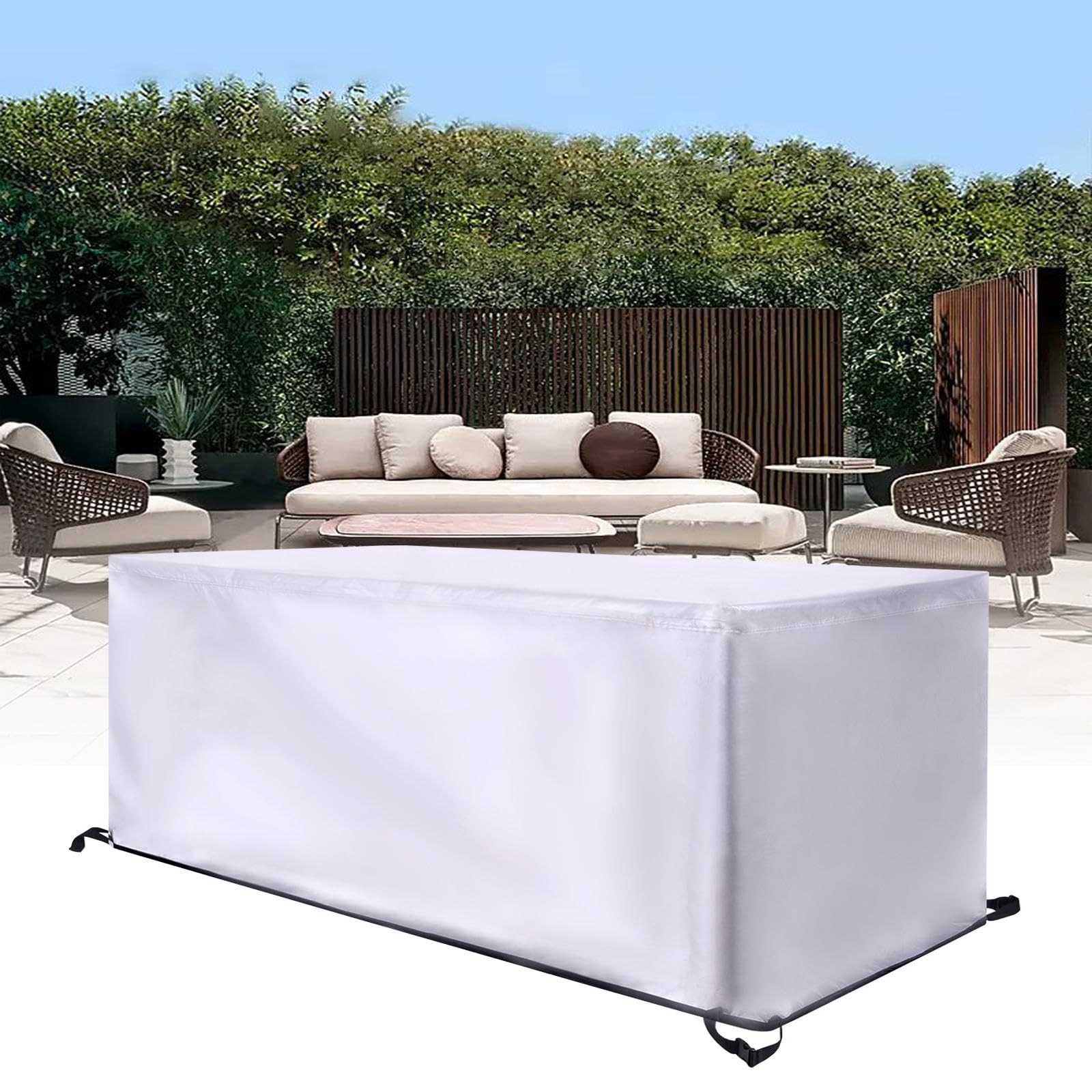 Gartenmöbel-Abdeckplane 600D Oxford – Wasserdicht, 250x200x80 Cm, UV- & Winddicht, Winterfest