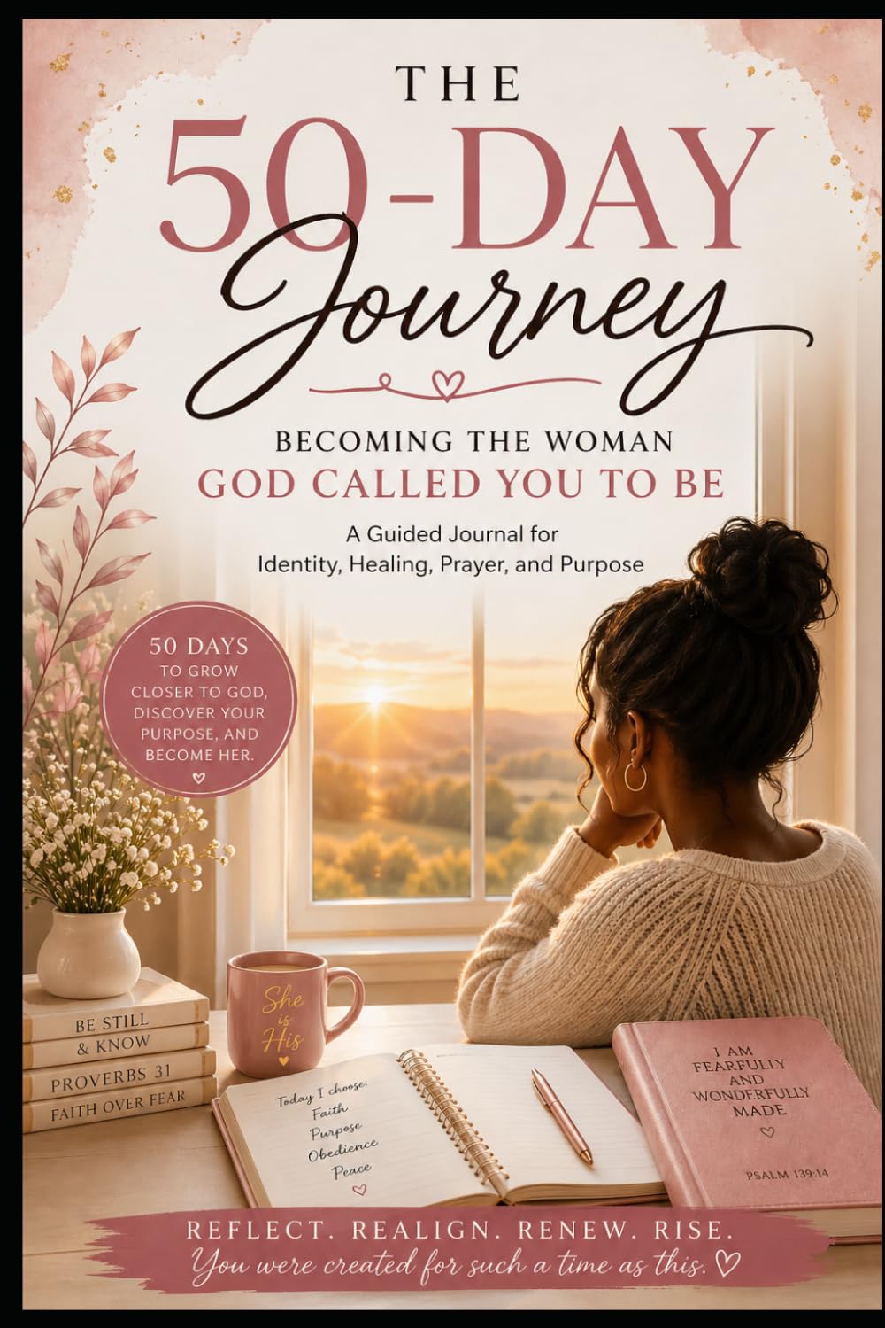 The 50-Day Journey: Becoming the Woman God Called You to Be: A Christian Guided Journal for Identity, Healing, Prayer, and Purpose