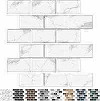 Vista 12 de URCOLOR 10 hojas de vinilo adhesivo para salpicaduras en cocina, 12 x 12 pulgadas, autoadhesivo para salpicaduras en baño, aspecto de mármol negro