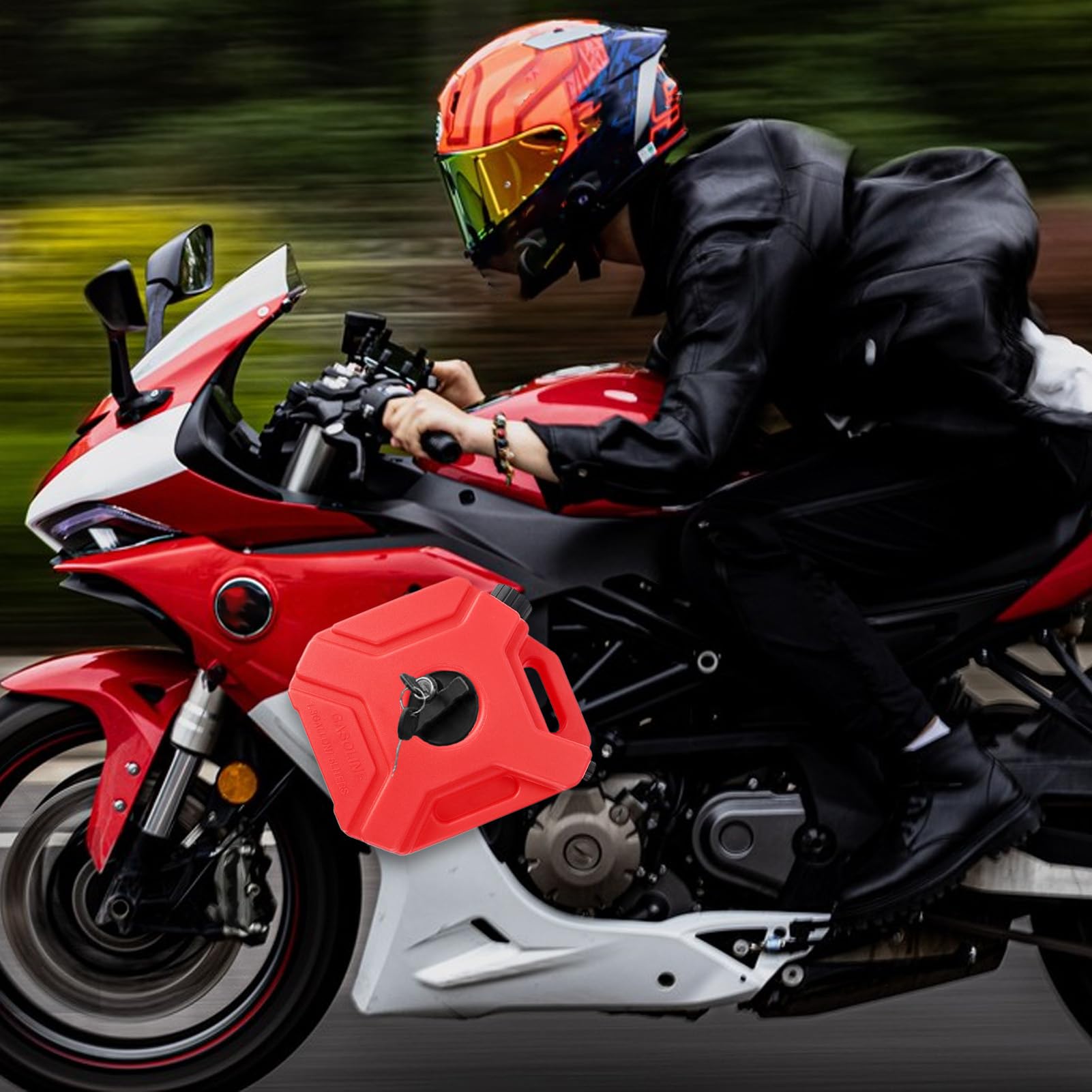 Zbiornik Oleju do Motocykla 5L Dodatkowy Zbiornik Oleju Do Motocykla | Pojemnik Na Płyny Silnikowe Do Części Skutera Turystyka Długodystansowa Jazda Terenowa