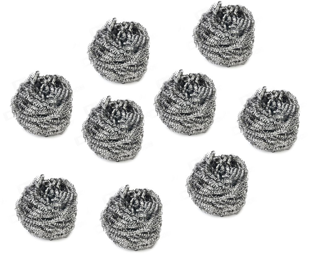 VIP Home Essentials Stainless Steel Sponges (Set of 9 Scrubbies) Will not scratch, tackling your toughest jobs with ease.,Set of 9 MODERN size