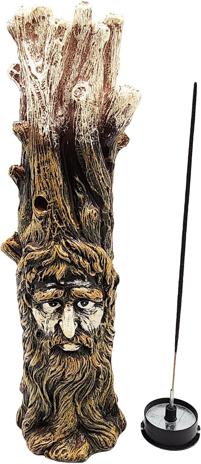 Tree of Wisdom Incense Burner – 11" Tall | Inspired by Sabrina Underwood Artwork | for Stick & Cone Incense | Handcrafted Nature - Themed Burner for Meditation, Home Décor & Spiritual Rituals