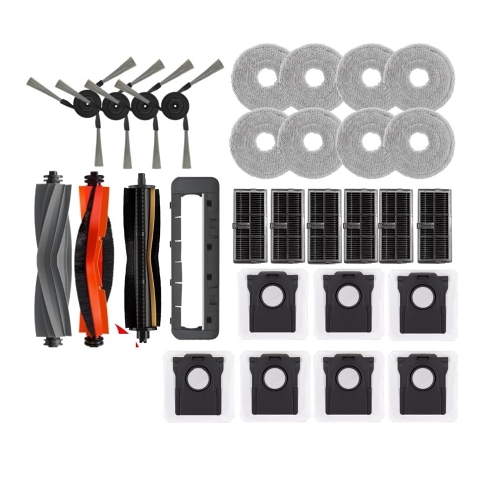 Accessories Main Brush/Cover Side Brush Hepa Filter Mop Dust Bag，Compatible for Dreame X40 Pro/S30 Pro Ultra Spare Parts