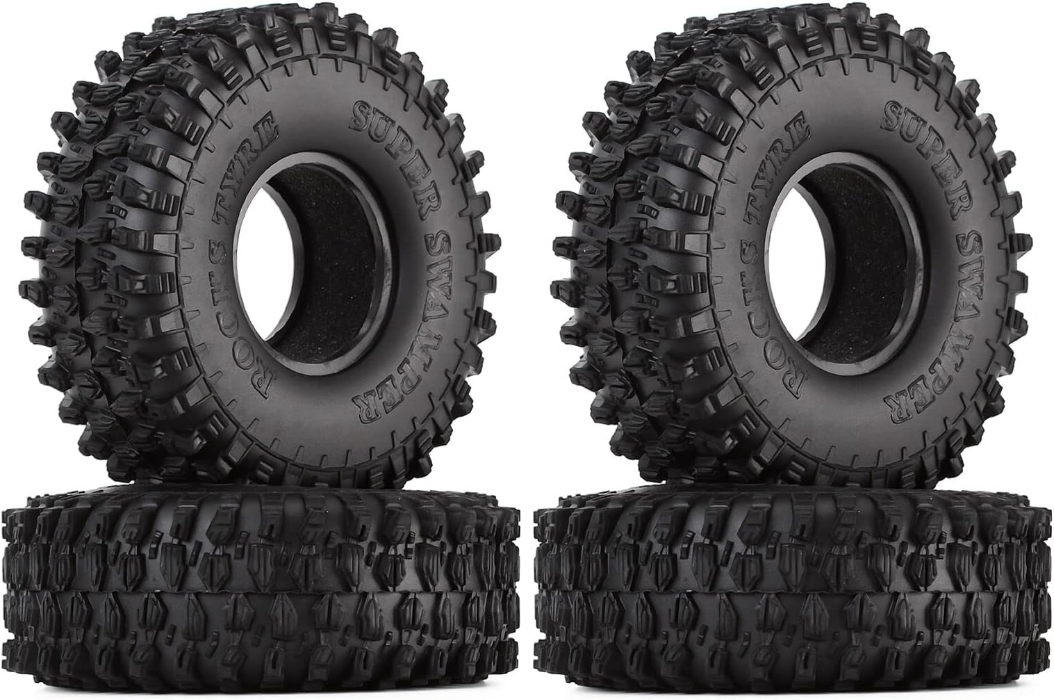 4PCS 4.7 Inch Outer Diameter RC Crawler Tires,1.9 Inch Tires for Axial SCX10 90047 SCX10 III AX103007 Traxxas TRX-4