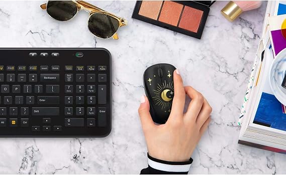 Logitech Mouse - Optical - Wireless - Radio Frequency - 2.40 GHz - Magic Night - Tilt Wheel